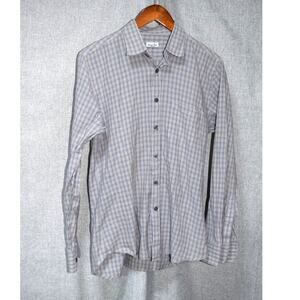 Steven Alan Blue & Cream Check Button Down Shirt Men’s Large